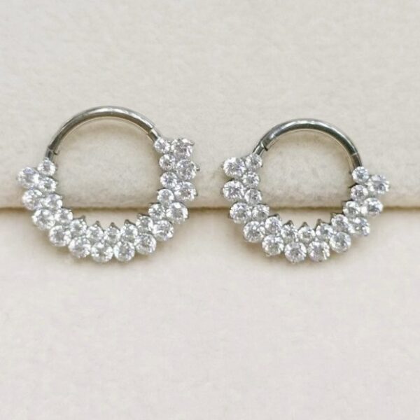 G23 Titanium CZ Nose Ring&Ear Hoop