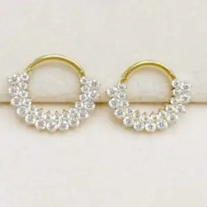 G23 Titanium CZ Nose Ring&Ear Hoop - Image 3