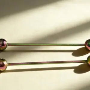 316L Steel Long Barbell Earrings - Image 5