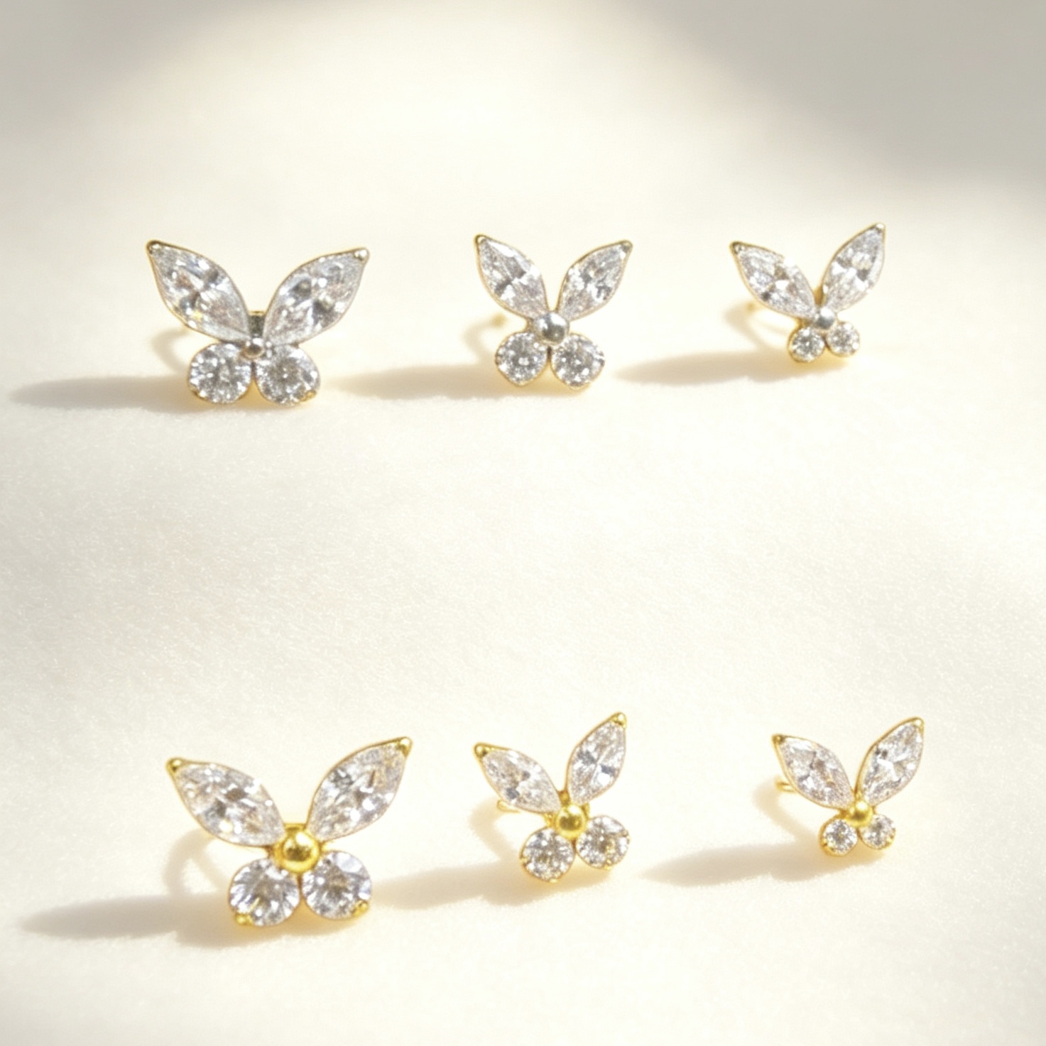 G23 Titanium Butterfly Piercing Studs - Image 1