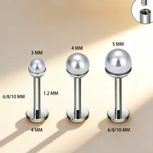 G23 Titanium Pearl Labret - Image 2