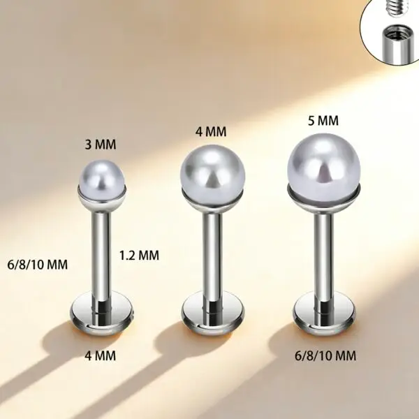 G23 Titanium Pearl Labret