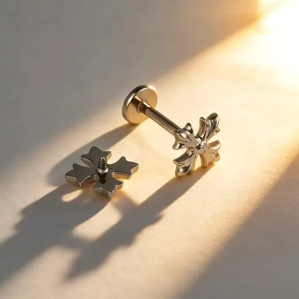 G23 Titanium Chrome Hearts Cross Stud