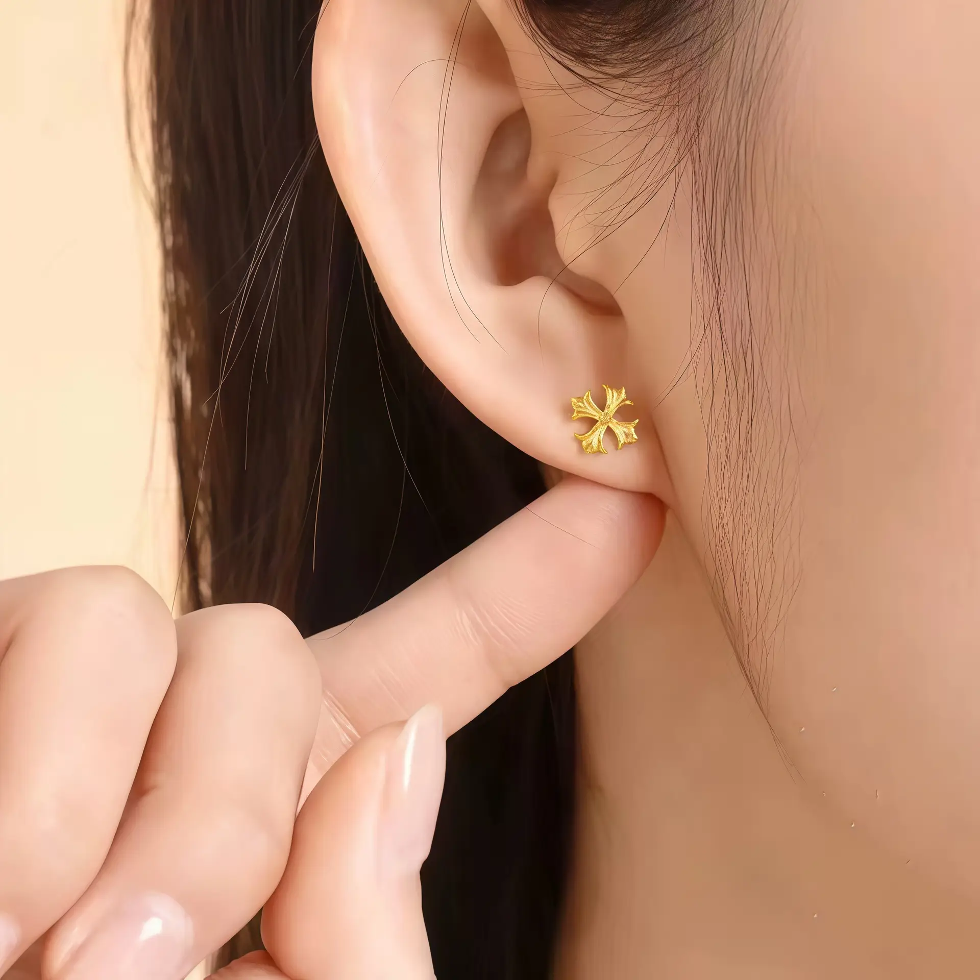 G23 Titanium Chrome Hearts Cross Stud - Image 3