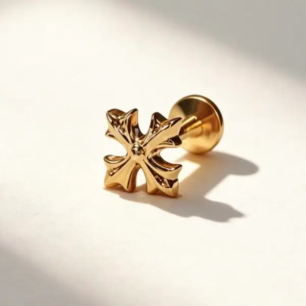 G23 Titanium Chrome Hearts Cross Stud