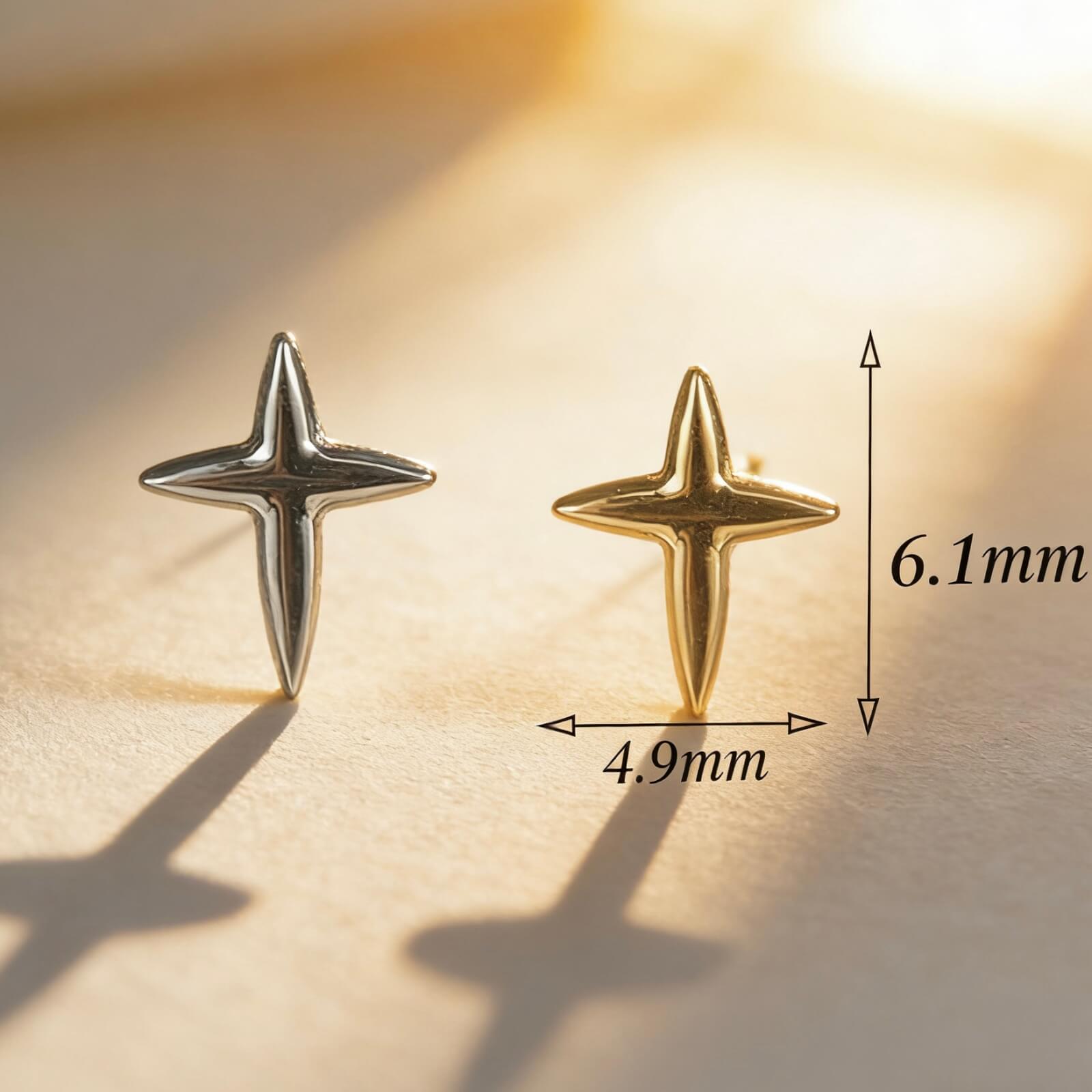 G23 Titanium North Star Cross Labret Stud - Image 2