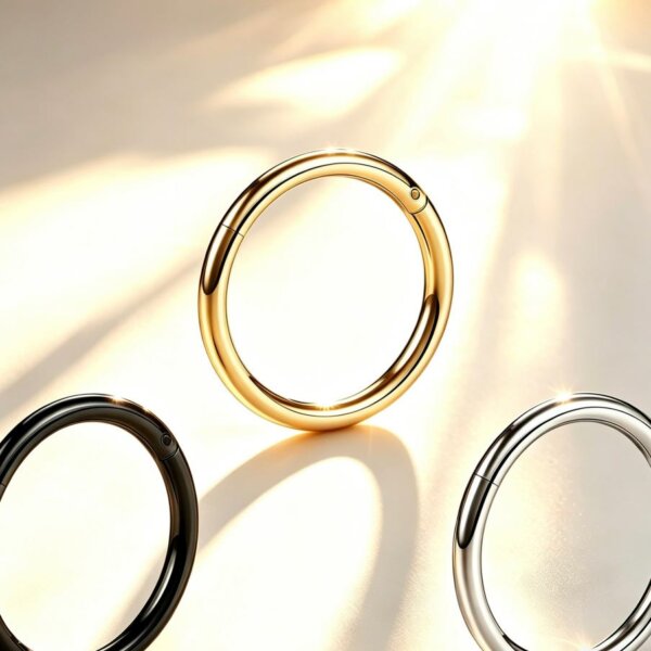 316L Surgical Steel Hinged Segment Ring