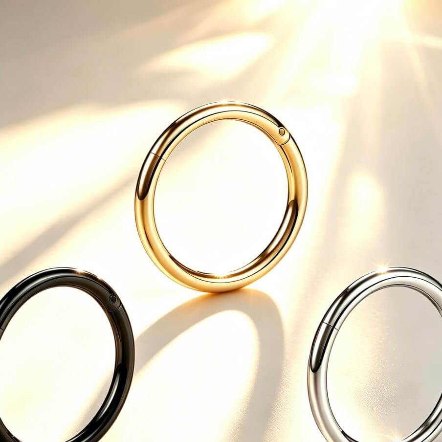 316L Surgical Steel Hinged Segment Ring - Image 1