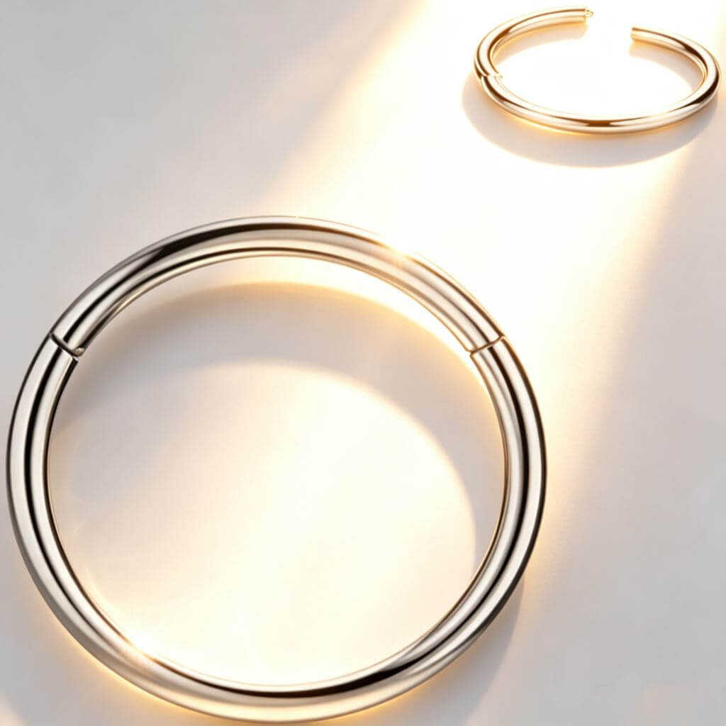 316L Surgical Steel Hinged Segment Ring - Image 2