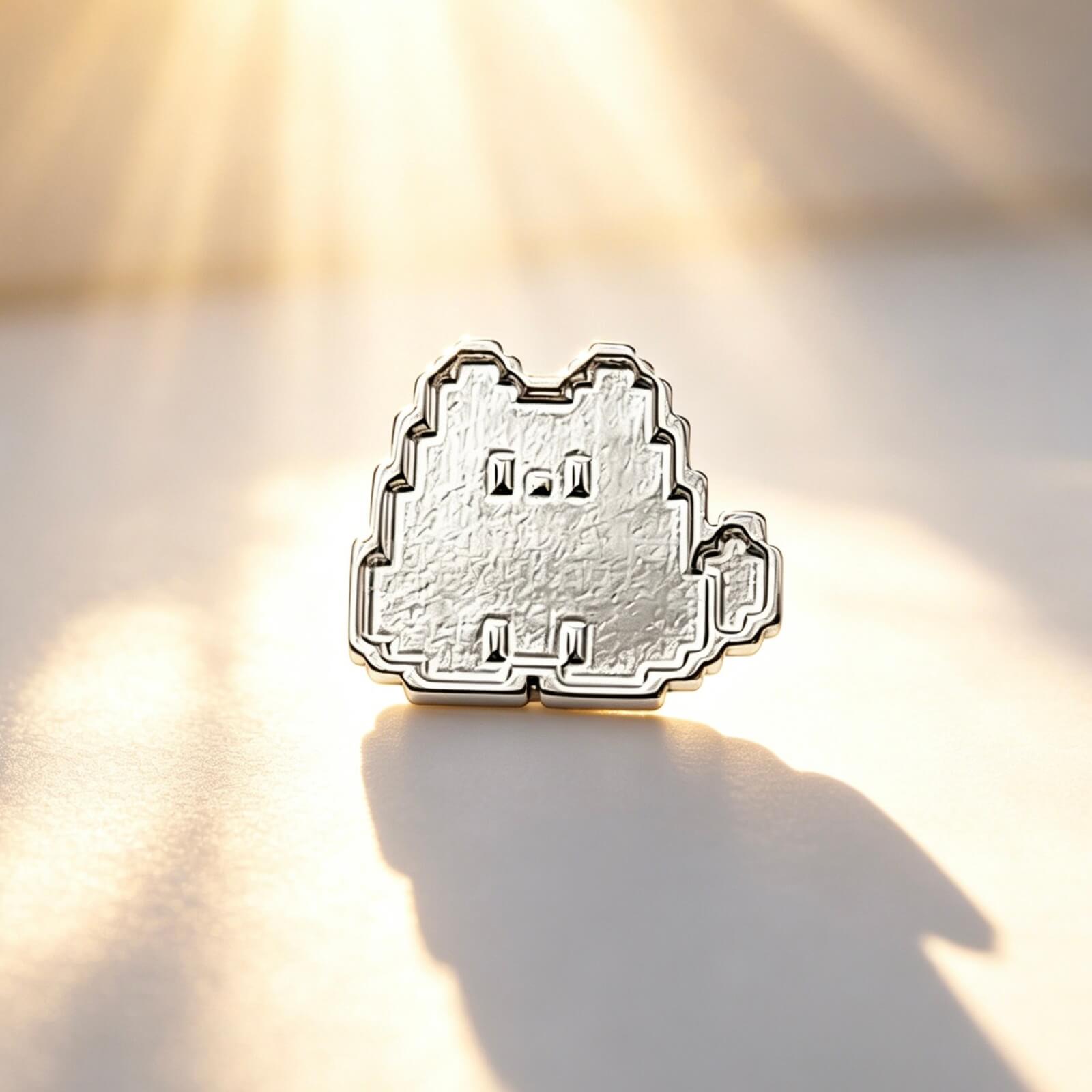 ASTM F136 Titanium Pixel Mosaic Cartoon Labret Top - Image 2