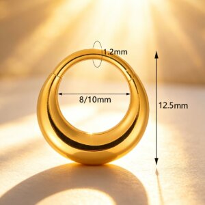 316L Steel Seamless Septum Nose Hoop - Image 2
