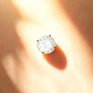 ASTM F136 Titanium Firework Cut Sparkling CZ Tongue Ring Top - Image 2